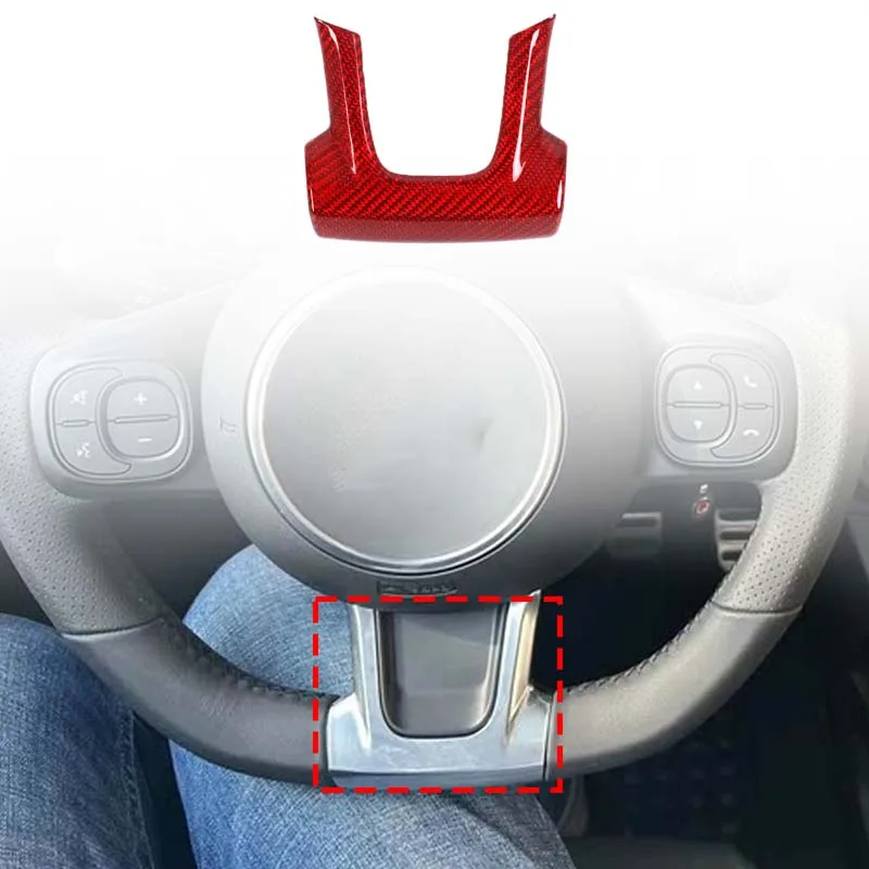 

For Abbas 595/Abbas 695 2017-2025 Automotive Steering Wheel Base Front Decorative Cover True Carbon Fiber Car Accessories
