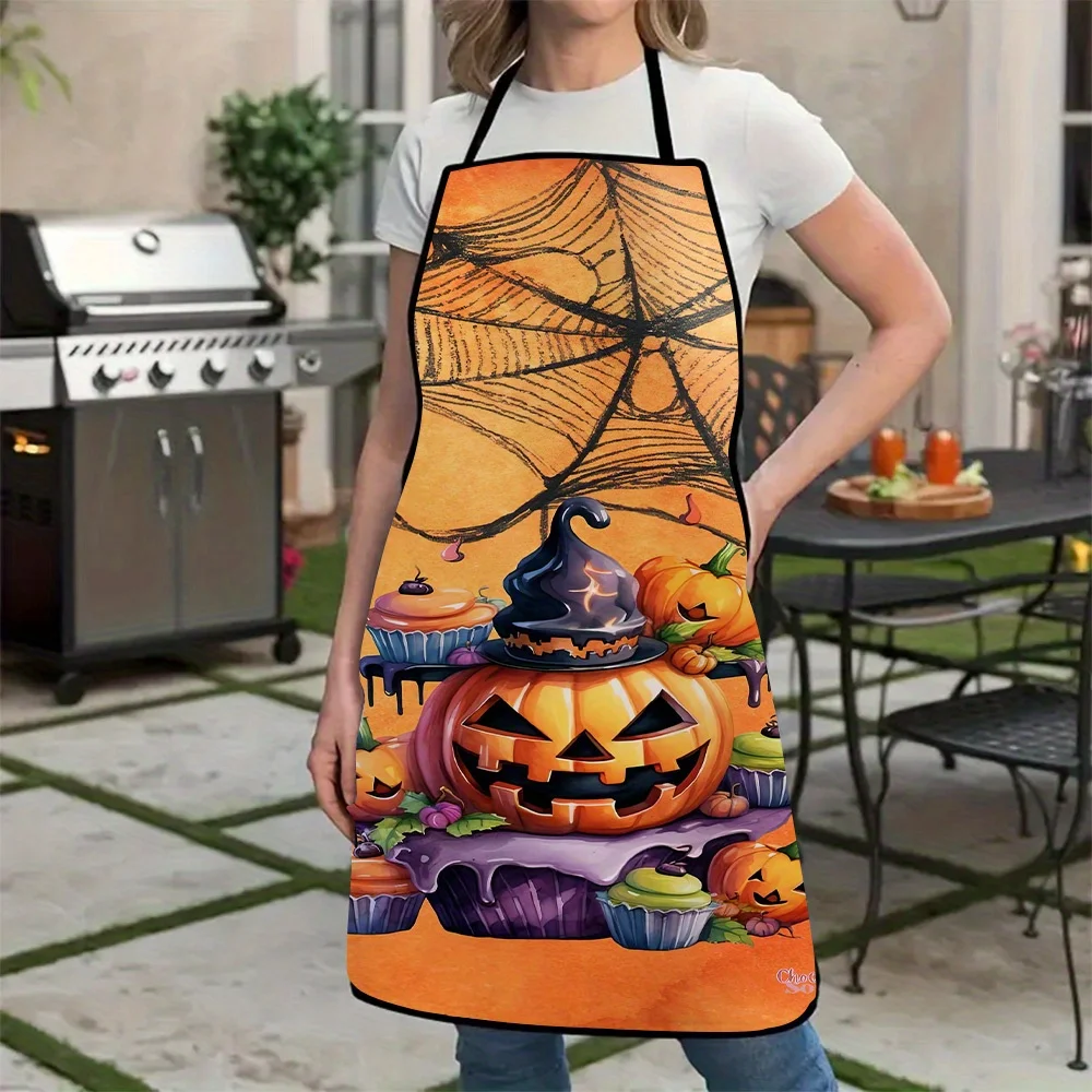 

Halloween Labor Day Halloween Sleeveless Apron, for Cooking at Home, in Kitchens, Restaurants, Coffee Shops, and Barbecues