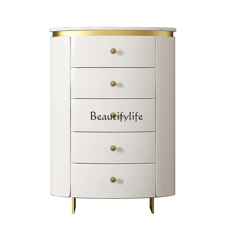 

*Affordable Luxury Style Chest of Drawers Minimalist Living Room Decoration Solid Wood Storage TV Locker