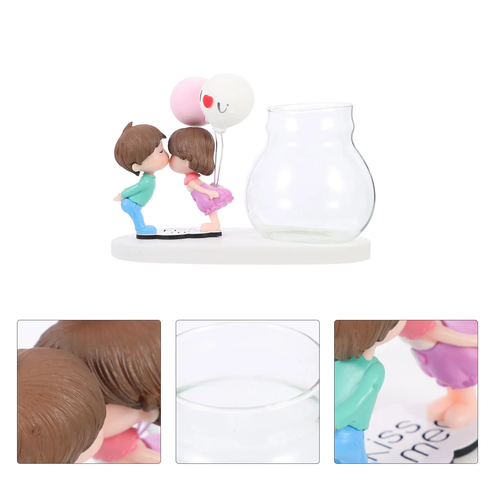 

Desktop Vase Resin Couple Craft Decoration Glass Hydroponic Planter Home Hydroponics Terrarium