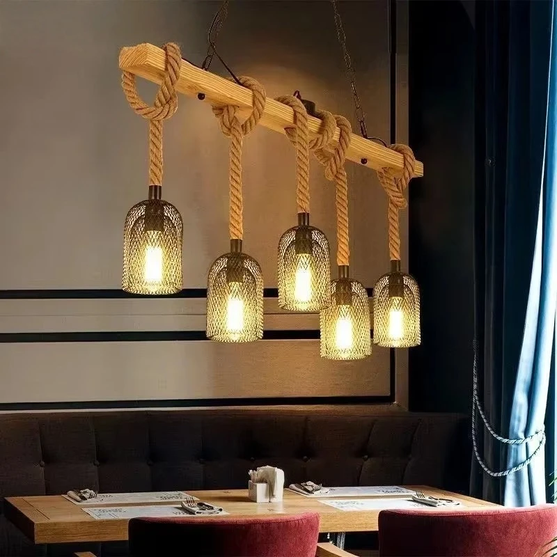 American Country Pendant Lamp Retro Creativity Plant Music Restaurant Cashier Counter Bar Cafe Milk Tea Shop Chandelier