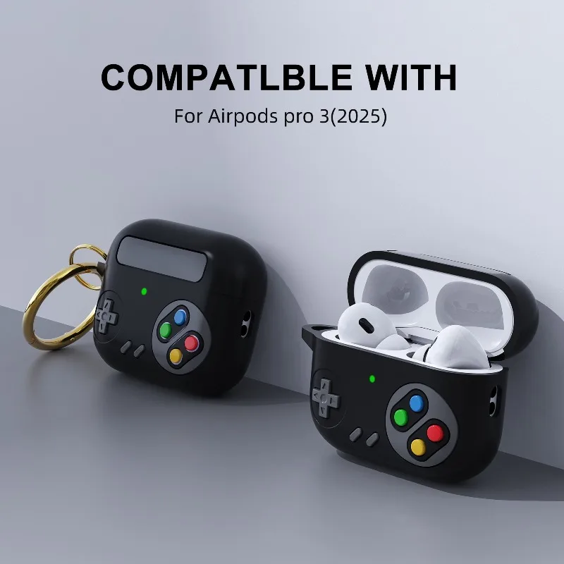 

For Airpods Pro 3 2025 Pro2 3D Silicone Creative Game Console Case Shockproof Protective Sleeve Earphone Cover for Airpods 4 3 2
