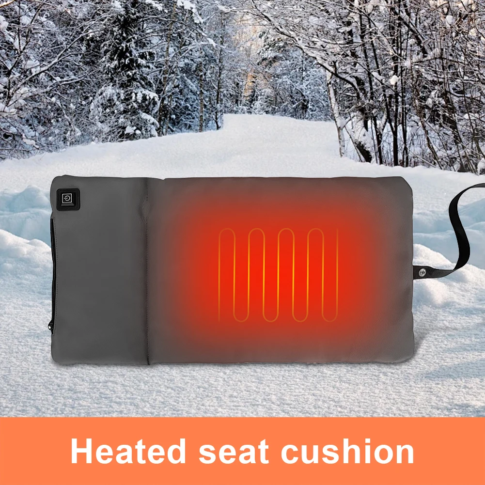 Warm Seat Pads USB Power Supply Heating Seat Cushion 3 Levels Outdoor Seats Cushion for Office Park Boat Stadium