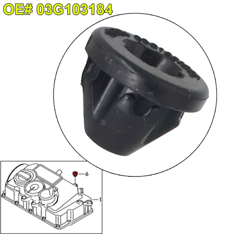 

6PCS For Audi A3 A4 A6 Skoda Octavia VW Polo Golf Jetta Seat Car Engine Cover Grommet Pulg Socket OE# 03G103184 Car Accessories