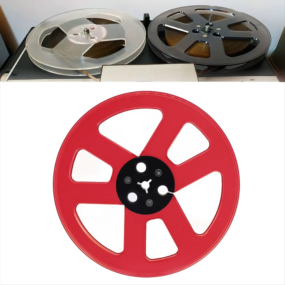【~ New A88T】1/4 7 Inch Empty Take Up Reel to Reel Hub Reel-to-Reel Recorders Accessory for /ReVox Studer Red
