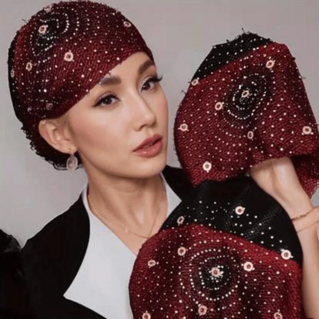 

Women Lace Turban Hat Muslim Stretch Head Scarf Wrap Cap Beanie Stretch Vintage Lace Beanie Hat Islamic Prayer Hats