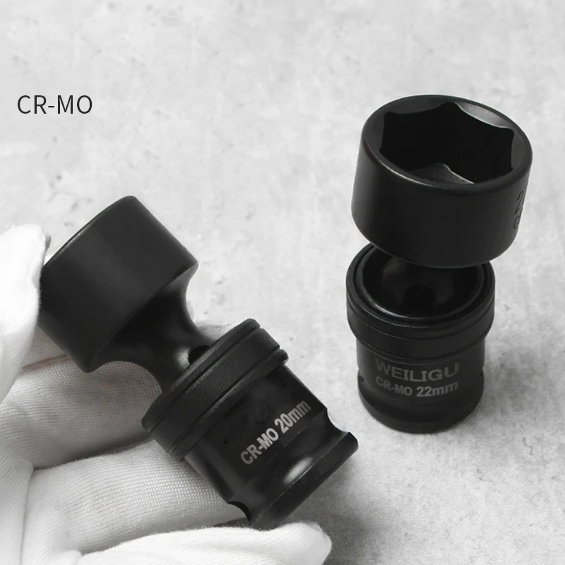 15PCS 3/8 Drive Wobble deepen Socket Adapter 360Degree Rotatable Universal Joint Swivel Socket for photovoltaic base station