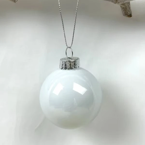 60mm Glass Ornaments Decorative Hanging Christmas Bauble Set Solid Shiny Opp-In Stock   Balls