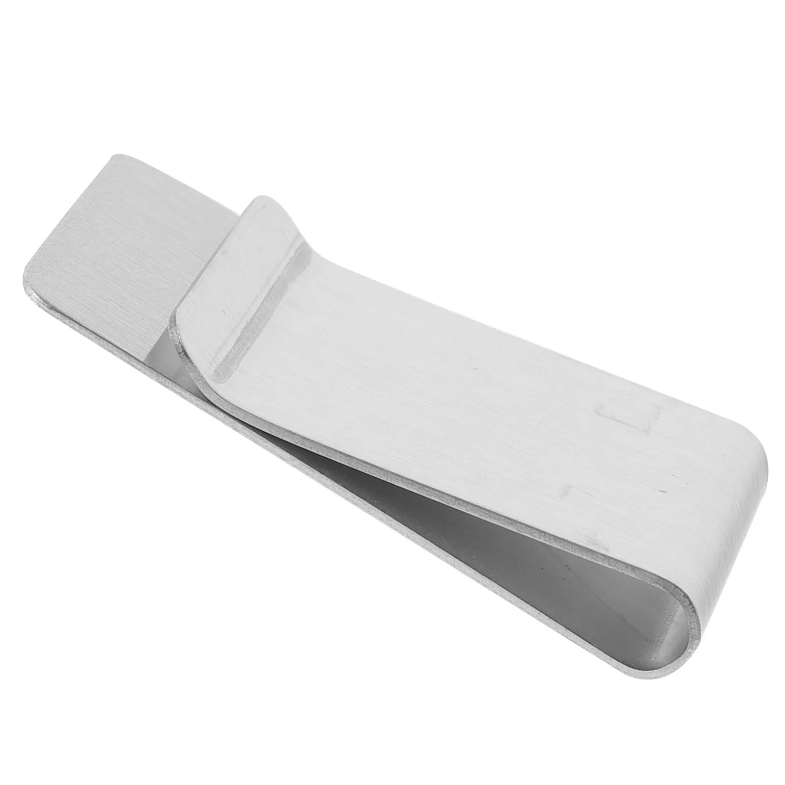 Stainless Steel Money Clip Holder Double-Sided Chrome Finish Simple Design Front Pocket Wallet Alternative for Men Women