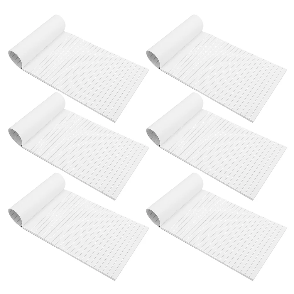

6pcs Notebook Pads Memo Paper Straight Grain Office Supplies Student Notebooks Pocket Size Tear Off Pad Idea Journal