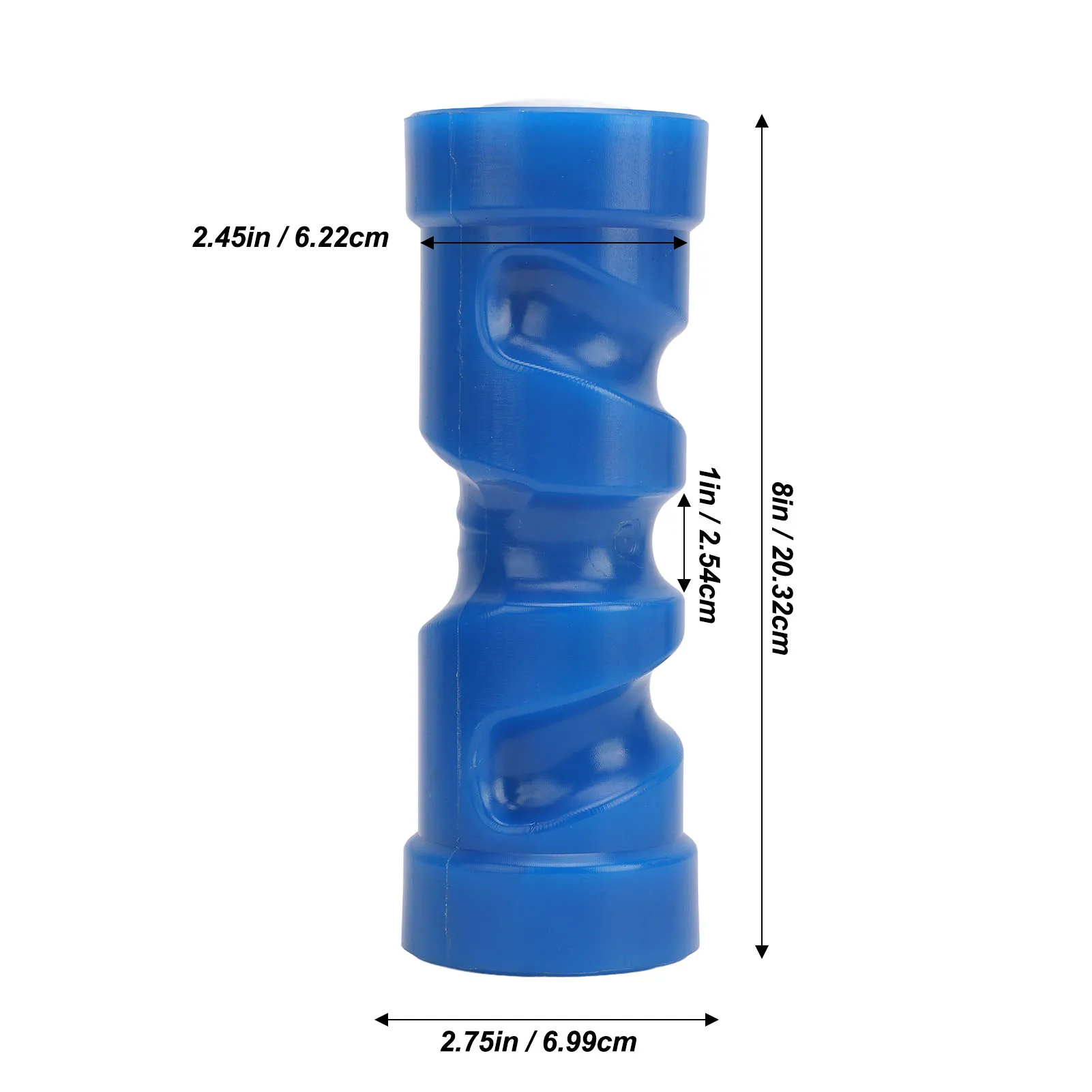 20,3 cm selbstzentrierender Kielrollbogen-Stopp, robuster PU-Anhänger-Rollenbogen-Stopp, 0,67 Zoll mittlere Blende für Bootsanhänger, Yacht