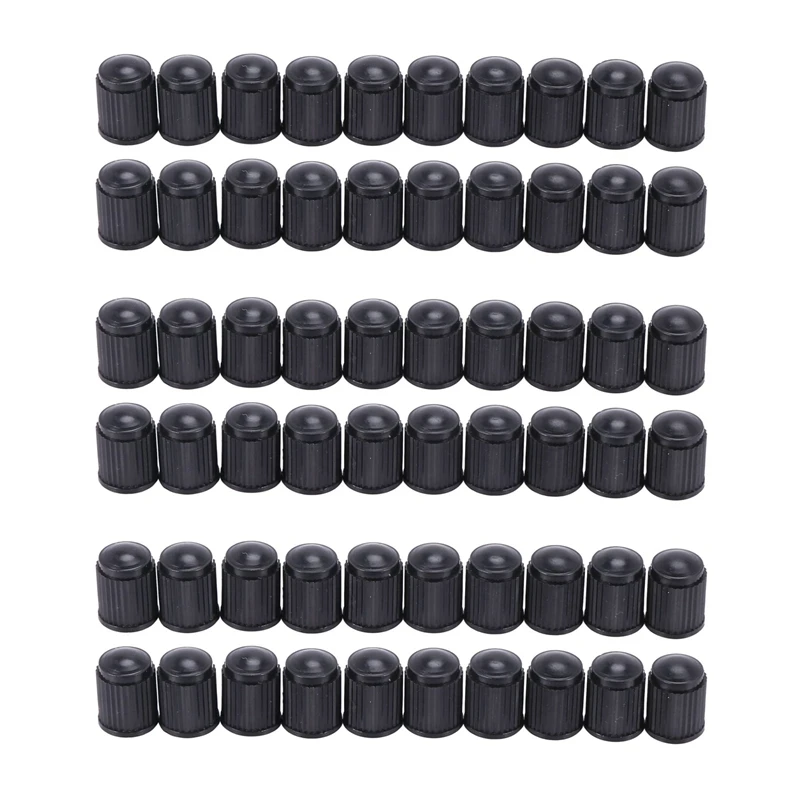 60Pcs Plastic Bike Bicycle Valve Dust Caps Car Van Motorbike Tyre Tubes Black