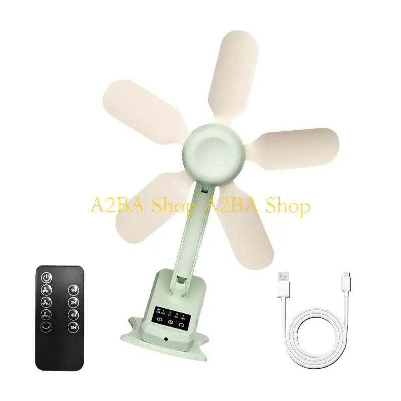 A2BA 3 Speed Desk Fan Rechargeable Small Travel Camping Table Fan Strong Quiet Fan view 5