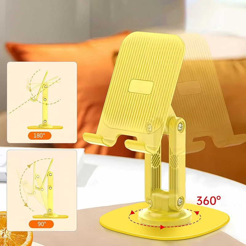360 °   حامل هاتف محمول دوار قابل للطي لسطح المكتب يدعم الهاتف المحمول كسول اللوحي حامل دعم الهاتف المحمول المحمول
