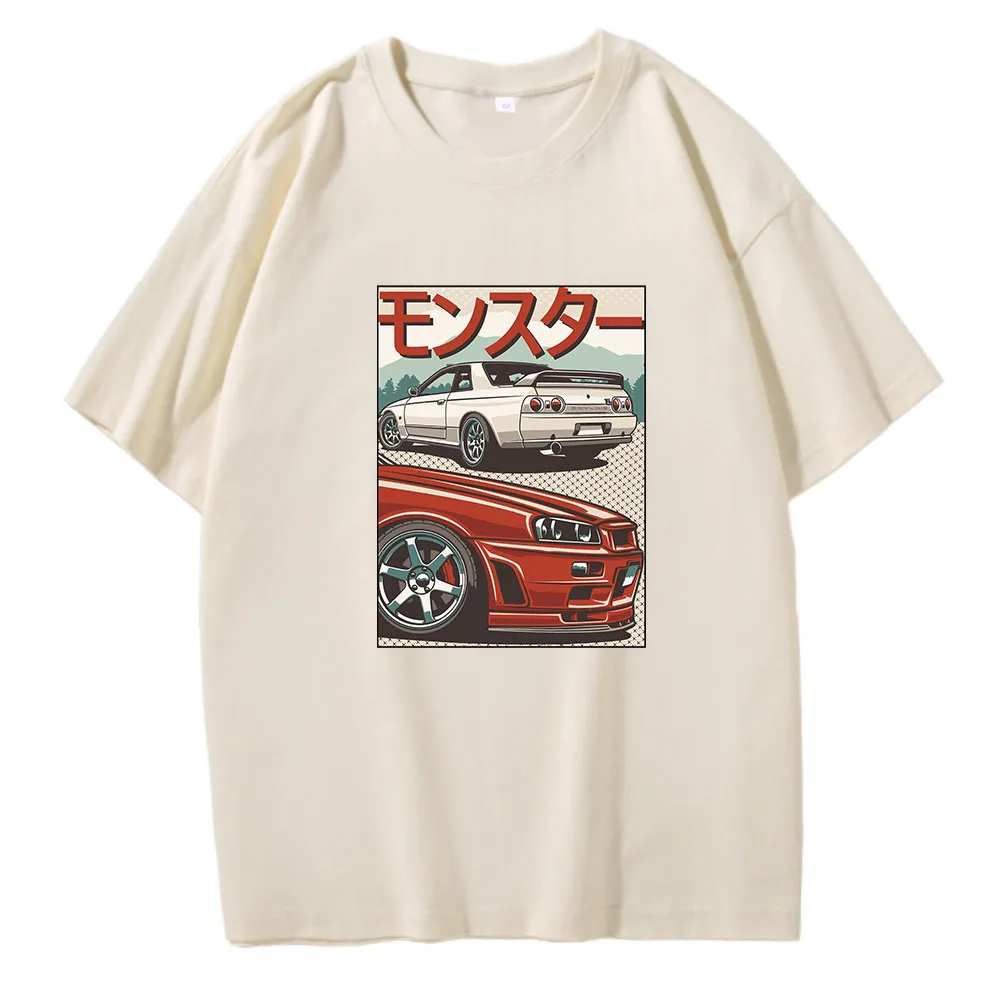 JDM T Shirt for Men CRX Japan Style Retro 90s Del Sol 100% Cotton Short Sleeve O-Neck Summer Casual Harajuku Male Tees