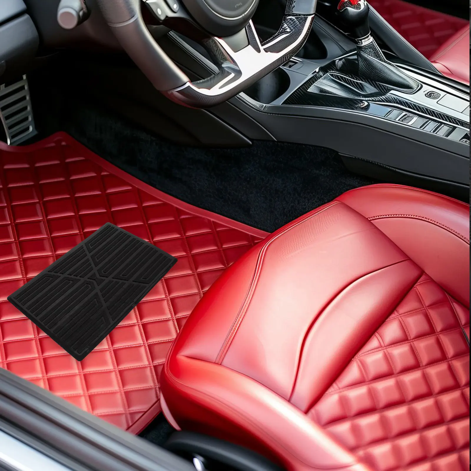 Thick Rubber Car Floor Carpet Patch Repair Kit for Wear Resistance Sleek Color Car Pedal Pad Automotive Carpet Protection - view 4