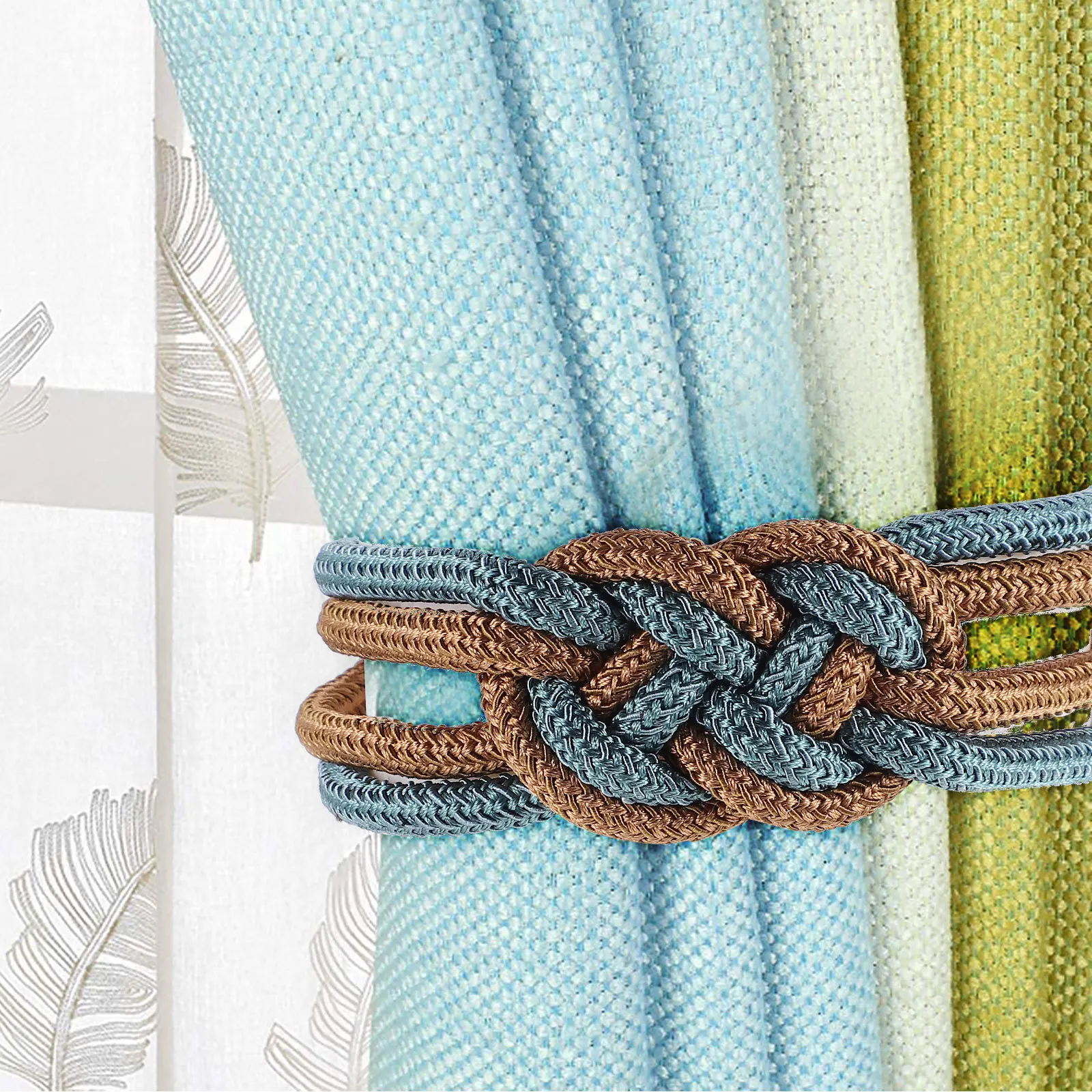 

2 Pcs Curtain Buckle Tie for Home Rope Binding Strap Decorative Tieback Flexible Simple Practical Chic Curtains