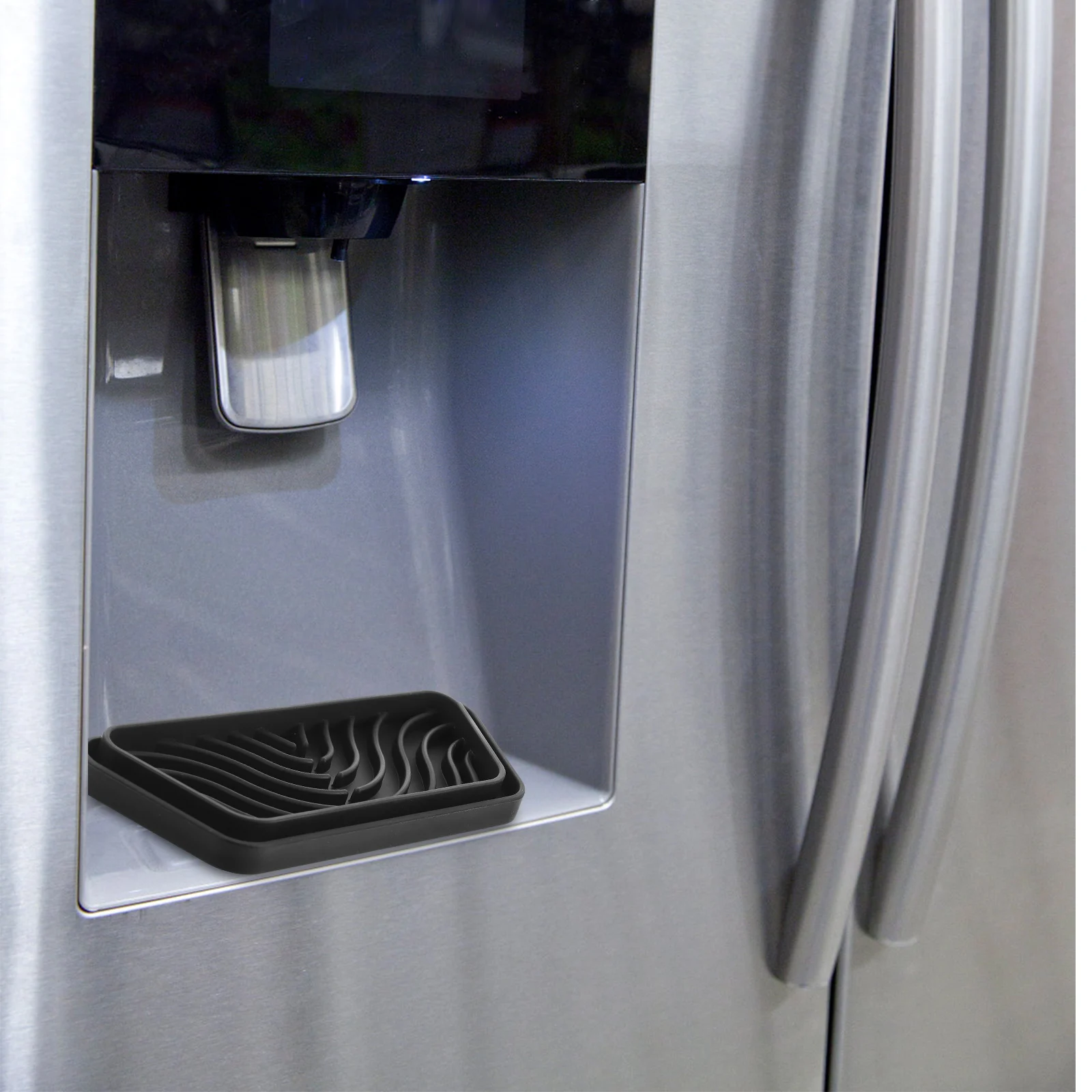 

Силиконовый уловитель капель для холодильника для лотка для воды, защита лотка для капель для холодильника, универсальная посадка, простая установка, не утечка, кухонный бар