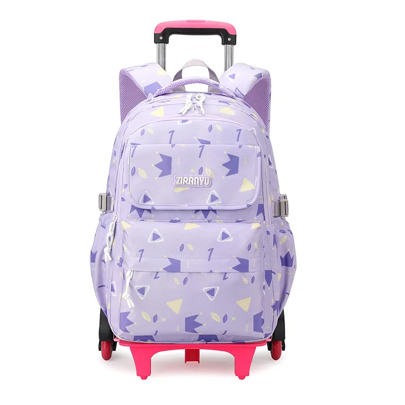 

Children School Backpack Set with Wheels Students Bags for Girls Trolley Bag Cute Schoolbag Rolling Wheeled Backpack Child Girl