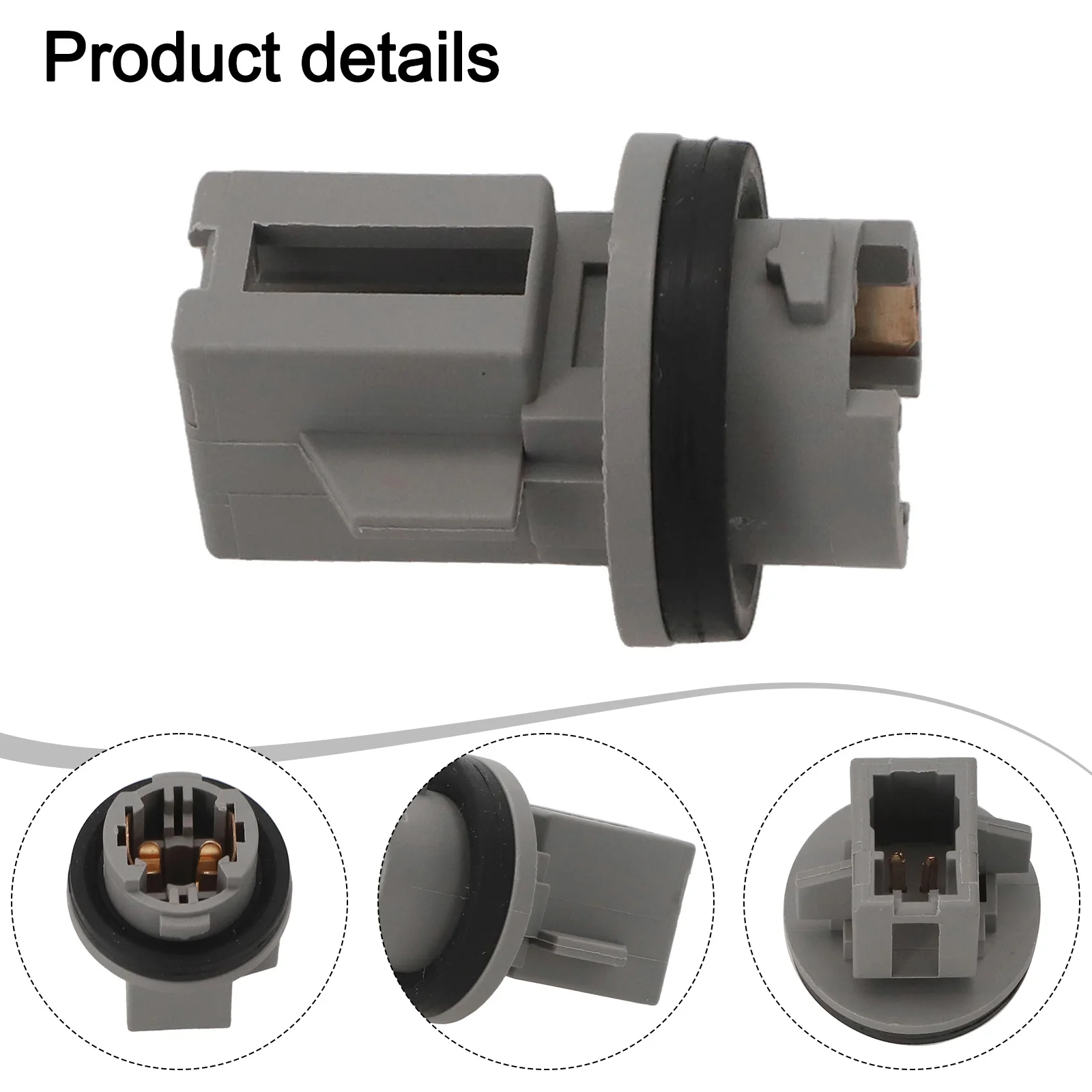 1Pc License Plate Lamp Bulb Socket Holder For Hyundai For Kia 925013A000 Gray Metal ABS 12V Direct Install Replacement Part
