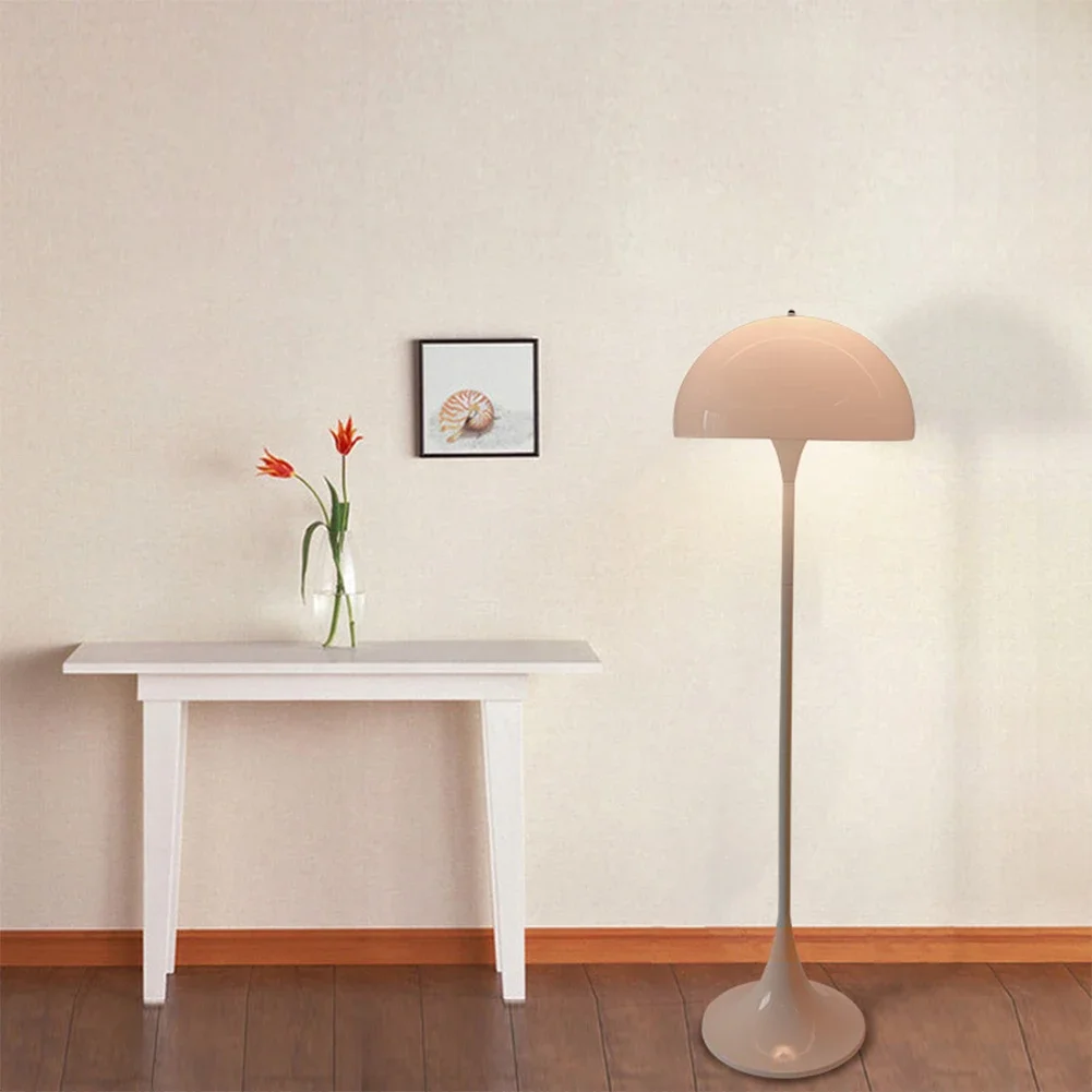 

Floor Lamps For Living Room 51" Modern Floor Lamp With Acrylic Lampshade Mushroom Semi-Circular Standing Lamp For Bedroom Office