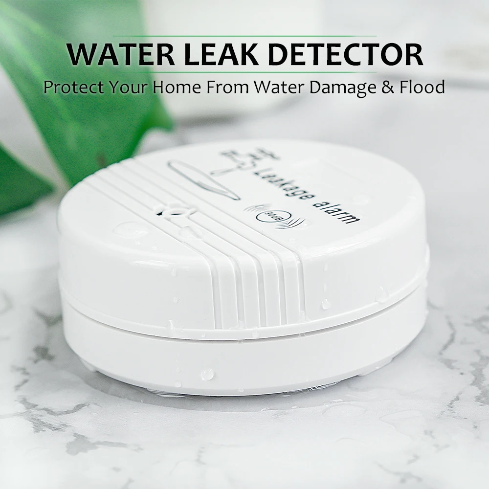 Topvico 3pcs Water Leakage Sensor Alarm Detector 90dB Voice Wireless Water Leak Detector House Safety Home Security Alarm System