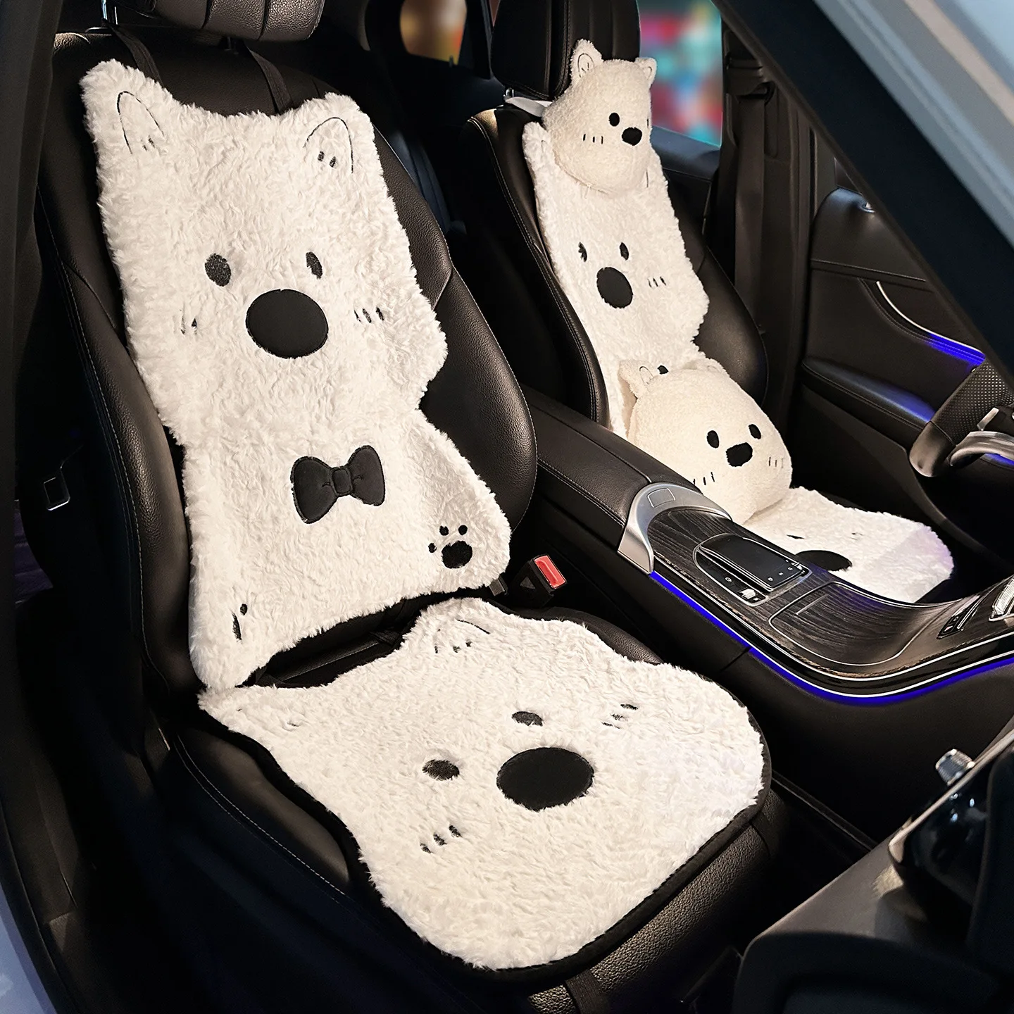 

​ Новый зимний плюшевый чехол на автомобильное сиденье для собак Westie Dog Pattern, утолщенный теплый автомобильный коврик для домашних животных, универсальный, подходит для большинства автомобилей ​