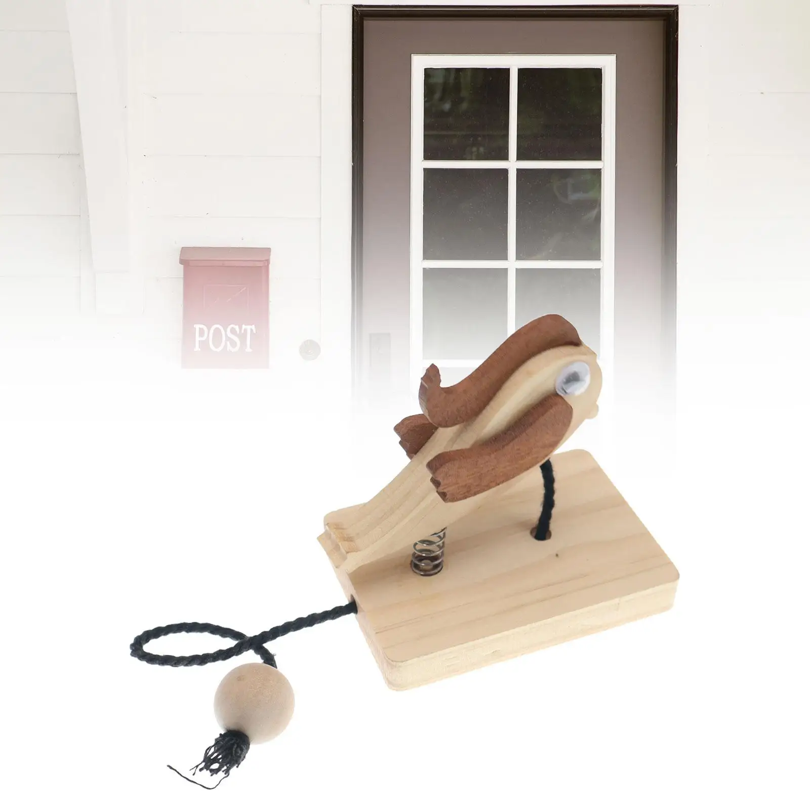 Woodpecker campanello per porta in legno Home Cafe Shop Barn Bird Door battente porta d'ingresso