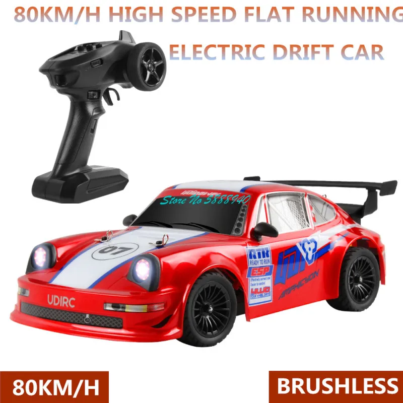 

80KM/H Brushless High Speed Flat Run Drift RC Car Model 2.4G 1:16 4WD Driving Bright Light Kids Adult Remote Control Car Model