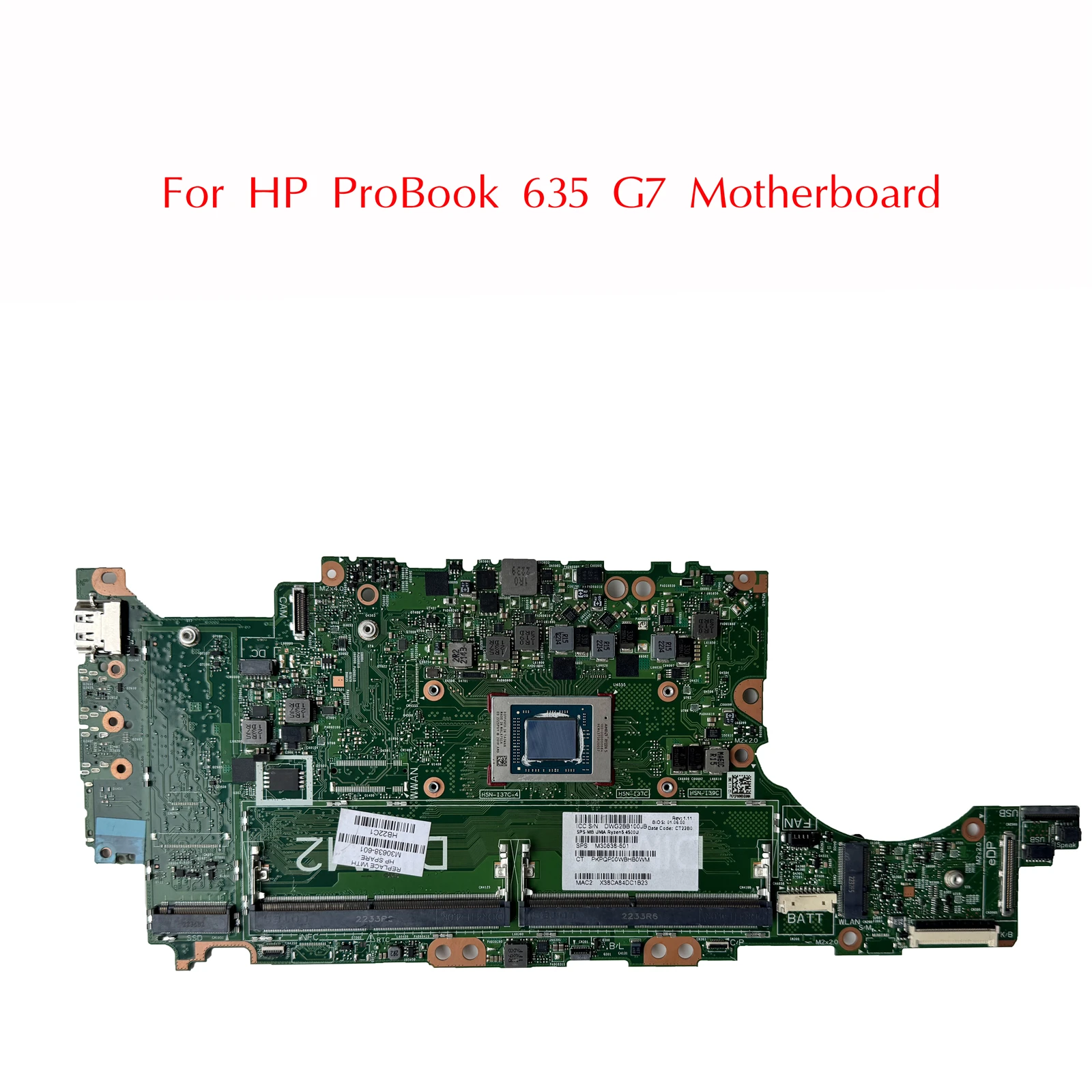 

M30638-601 Used For HP ProBook 635 G7 Motherboard 6050A3147201-MB With R5-4500U DDR4 Memory Slot 100% Tested