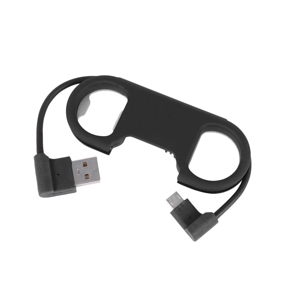 

Premium Data Cable Keyring with Bottle Opener Function Fashionable Phone Accessory Charging Cable for -The-Go Use Black