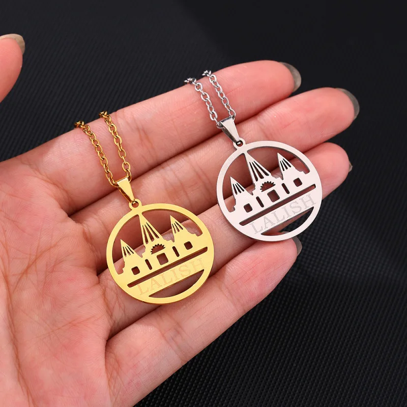 Fashion Yazidi Lalish Peacock necklace for men and women universal geometric titanium steel pendant ethnic style neckla