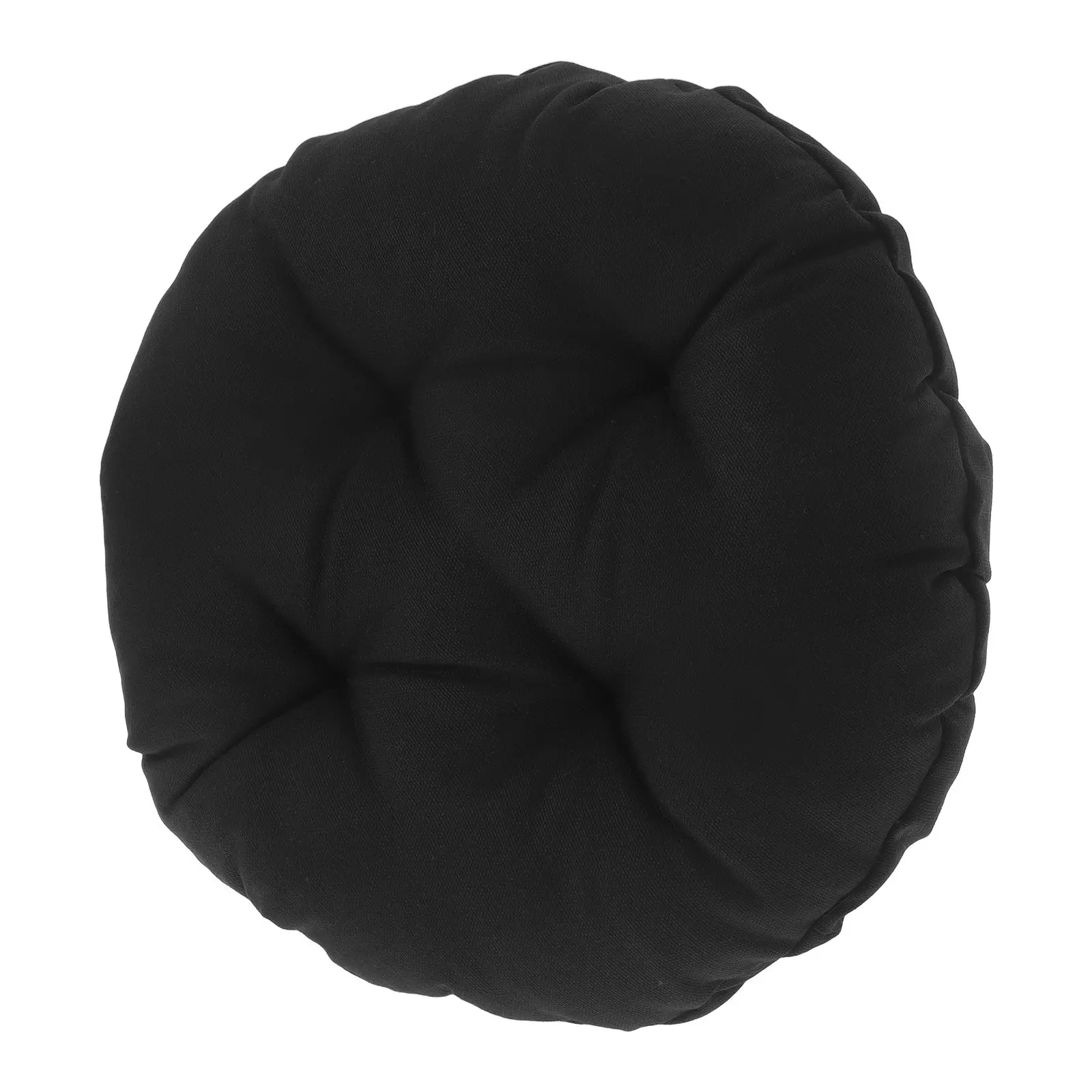 Black Washable Padded Round Bar Stool Cover Cushion Soft Elastic Stretch Seat Protector for Dining Kitchen Bar