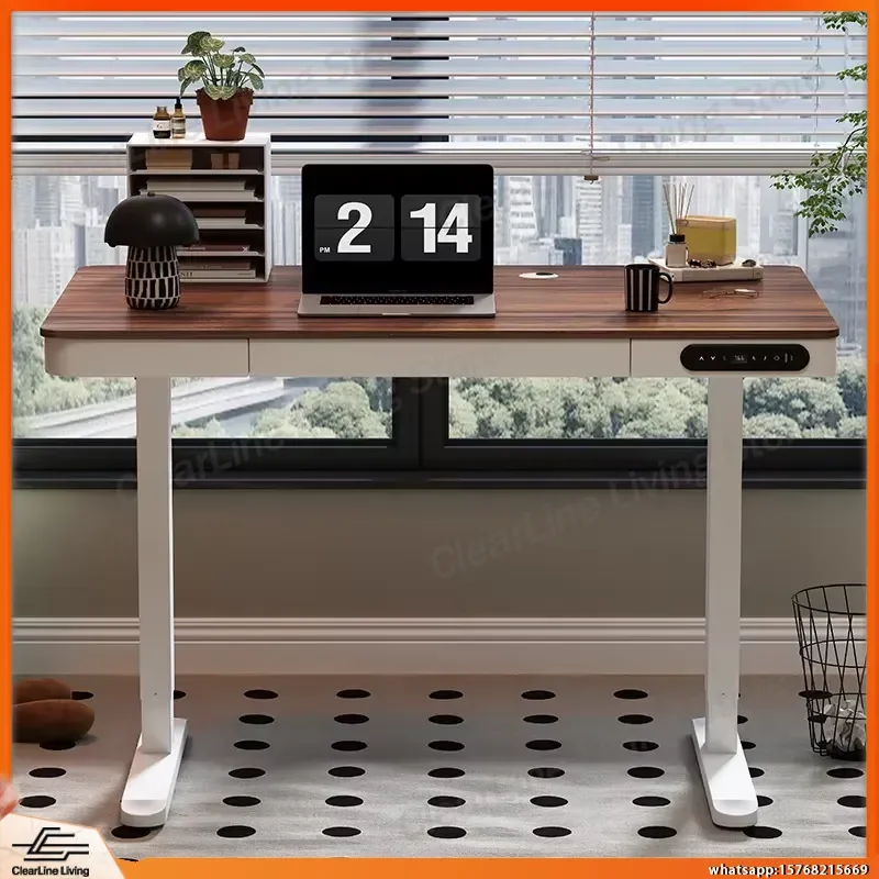 Electric Height Adjustable Gaming Desk with Dual Motor Lift System Ergonomic Standing Desk for Office Home Esports Setup RGB