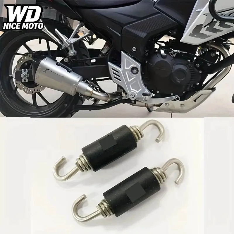 2 Stück für 86 mm Universal-Motorrad-ATV-Auspufffederhaken aus Edelstahl, drehbare Metallfedern für Yamaha – Detail 9