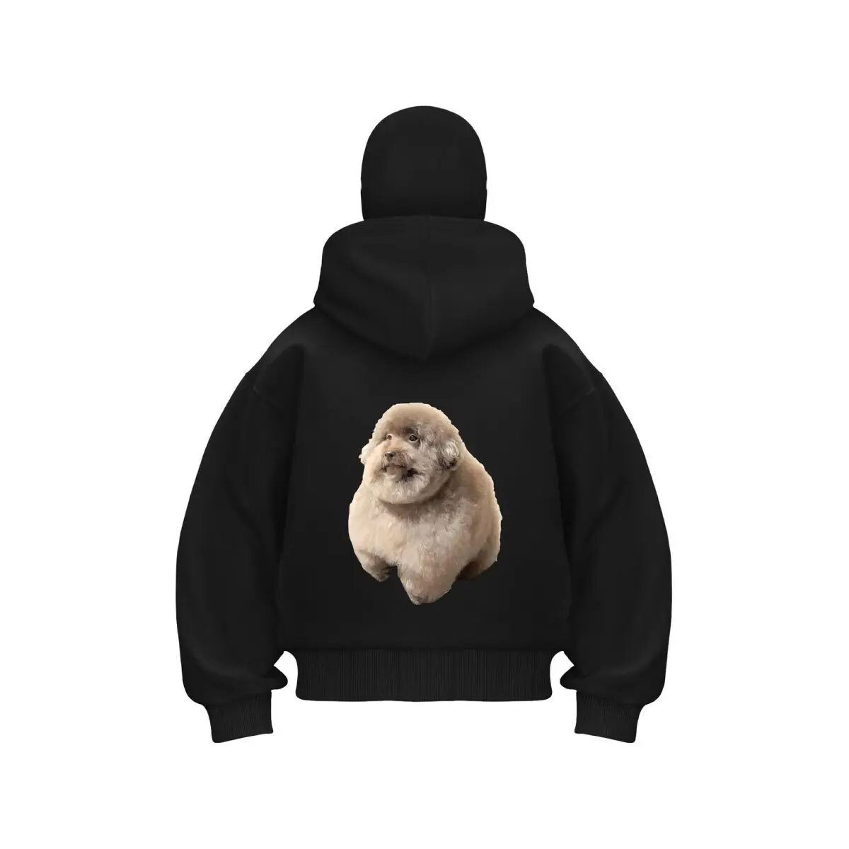 Cute Dog Adorable Pet Graphic Art Unisex Double Hooded Fall Winter Men Clothing Masked Outfit