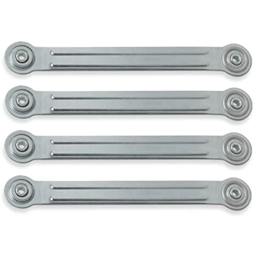 

Glider Bearg Arm Brackets 4 Pack " Overall Length 8-5/8" Hole to Hole Silver Steel Powder Coated Furniture Mount