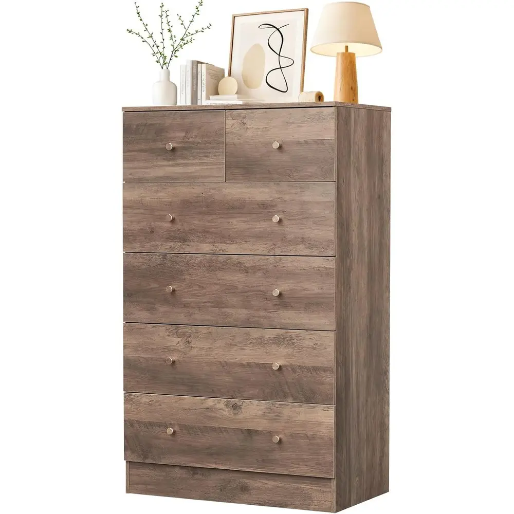 Bedroom Chest with Anti-Tip Kit, Rose Gold Handles for Living Spaces