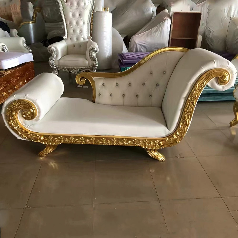 Cheap Luxury Royal King Throne Wooden Queen Chaise Chairs For Wedding Event