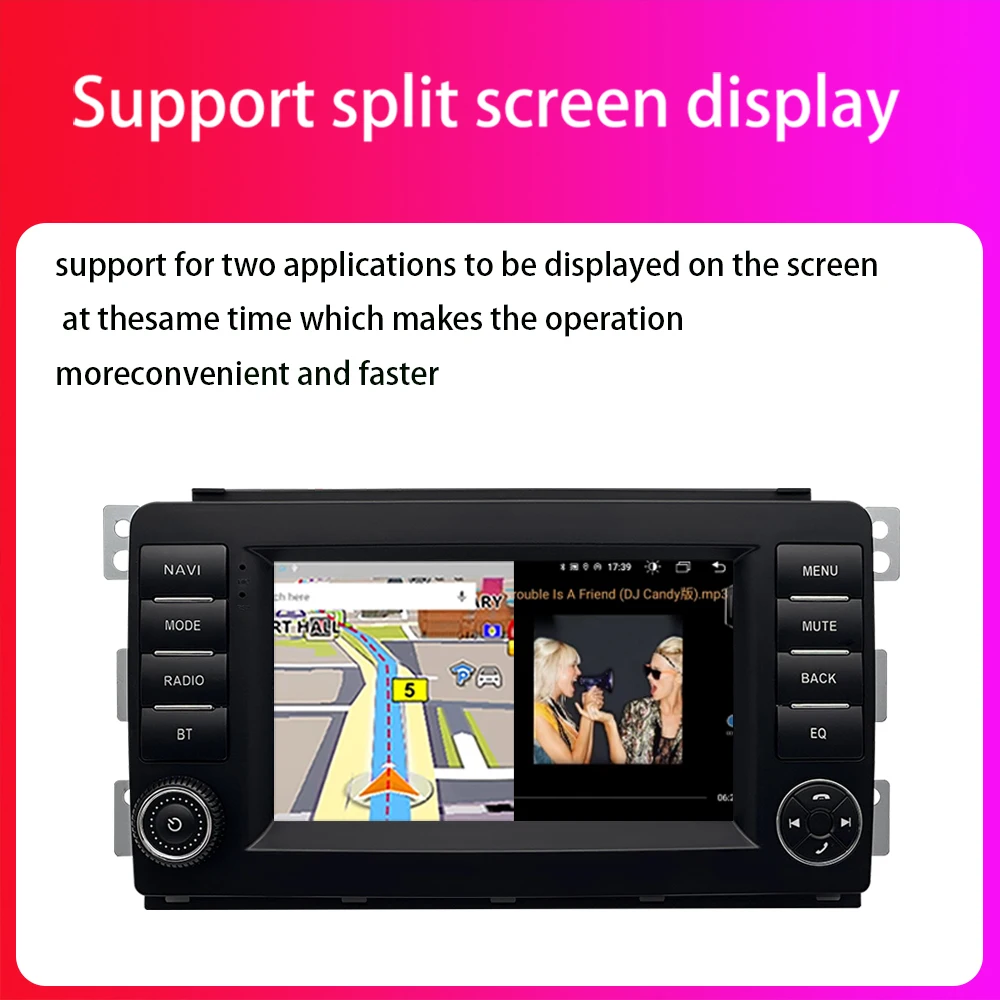 ZeDi 7-Zoll-Android 13 Auto-Intelligentes System Multimedia-Video-Player für Mercedes Benz Smart 2005–2010