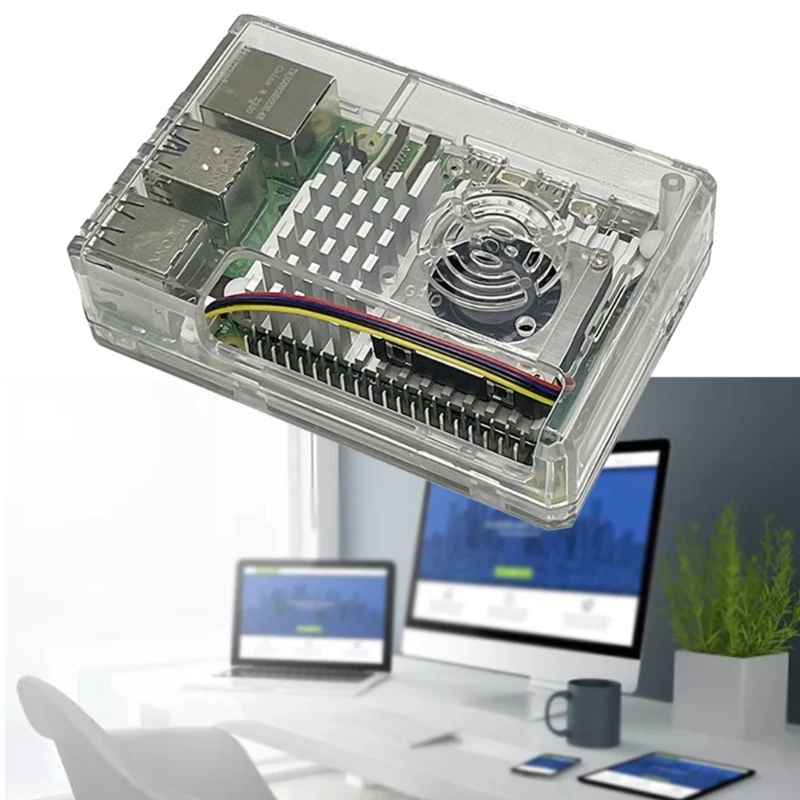 Funda protectora con ventilador disipador calor opcional para carcasa protectora placa RPI 5