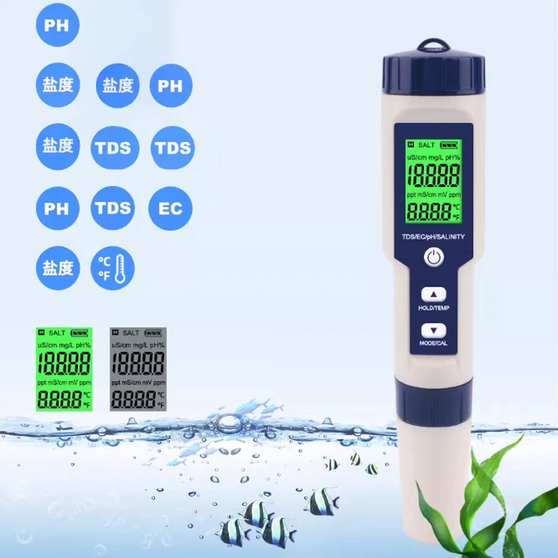 3-In-1 Ph Tester Digitale Ec/Temperatuur/Ph Meter 0.01 Hoge Nauwkeurigheid 0-14ph Bereik Waterkwaliteit Automatische Kalibratie