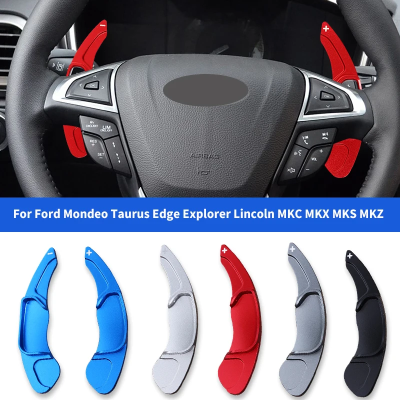 

For Ford Mondeo Edge 2015-2018 Explorer Taurus Alloy Shifter Paddles For Lincoln MKC MKX MKS MKZ Car Steering Wheel Paddle Shift