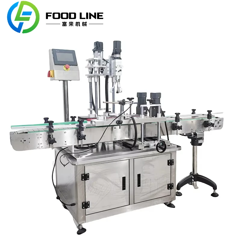 乳化液・ペースト状液体・果物・醤油工場向け全自動キャッピングマシン - 食品木製モーターポンプ（工場カスタマイズ対応）