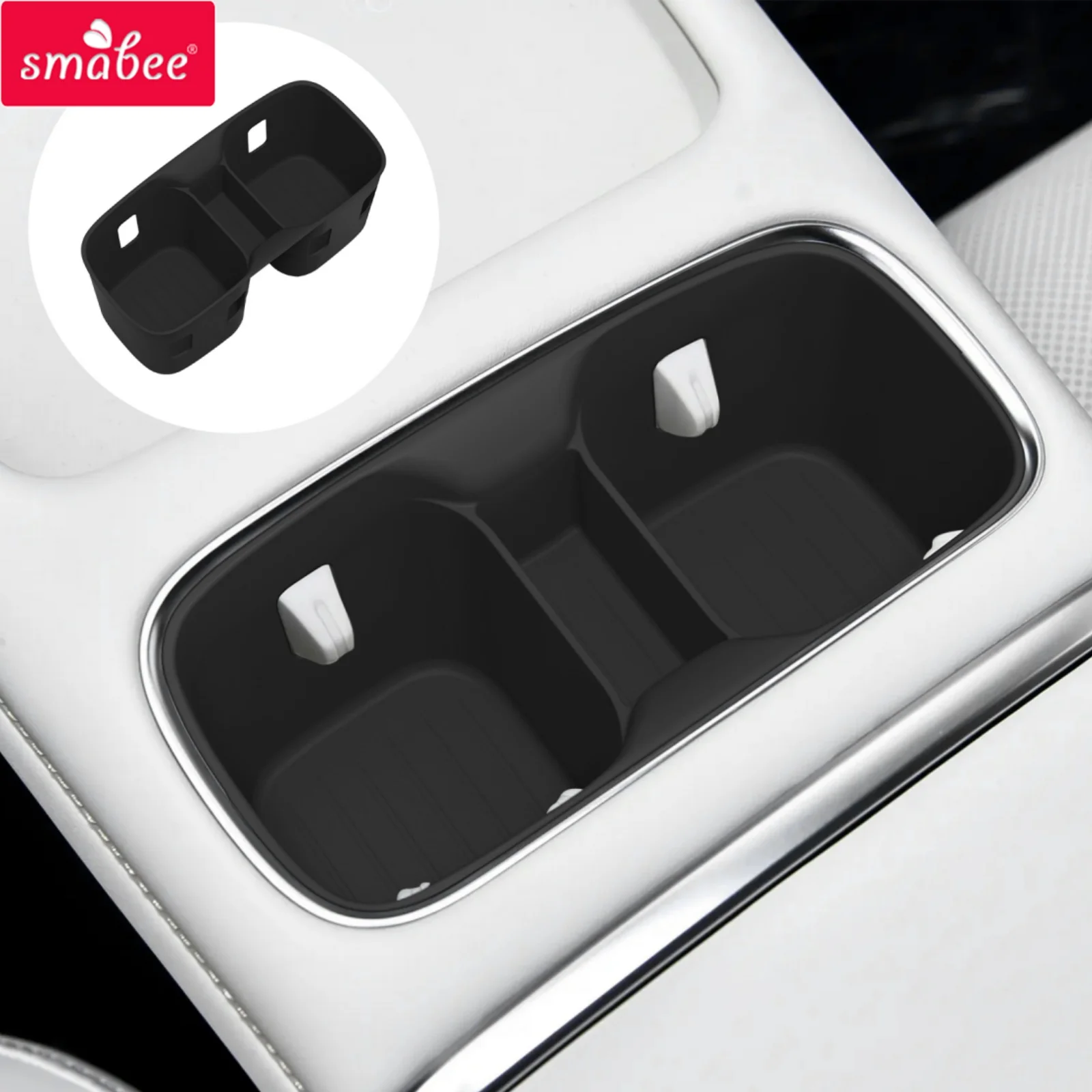 Smabee for CHANGAN NEVO Q05 / Qiyuan Q05 BEV 2026+ Center Console Cup Holder Shock-Absorbing Storage Silicone Car Accessories