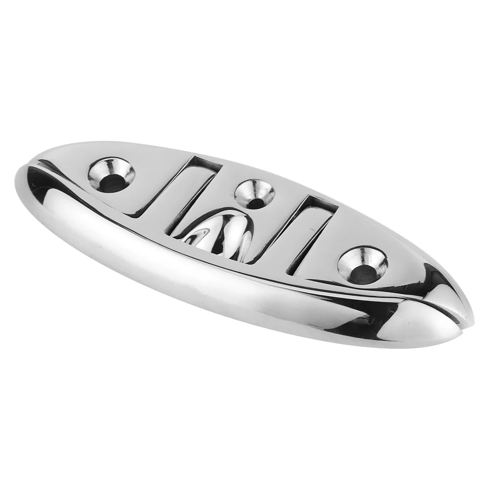 Cleat dek 5in Cleat menarik Cleat 5in lipat atas Cleat 316 baja tahan karat Dok dek perangkat keras aksesoris perahu laut