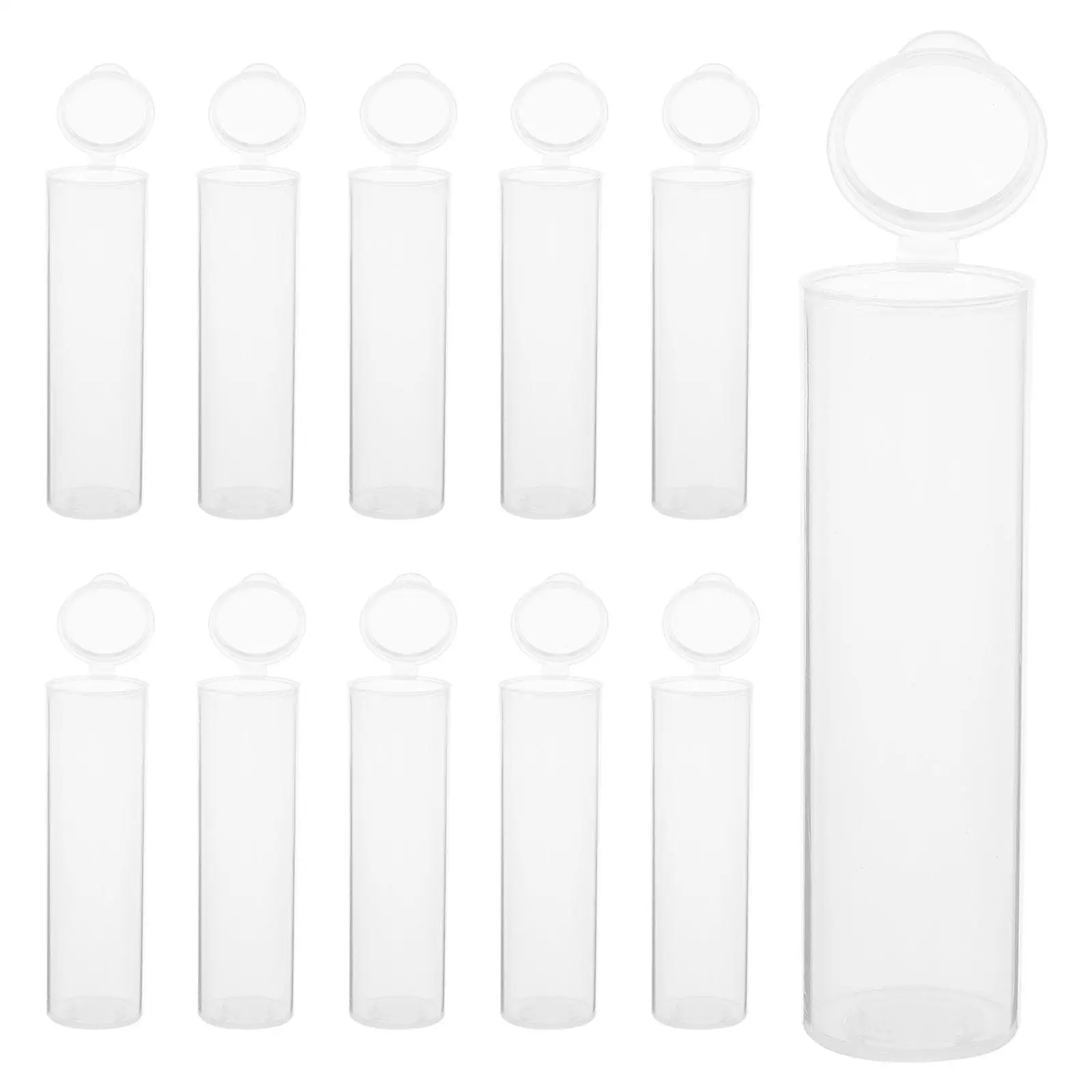 

30 Pcs Flip-top Storage Container Plastic Pencil Tube Tubes with Caps Pp Travel