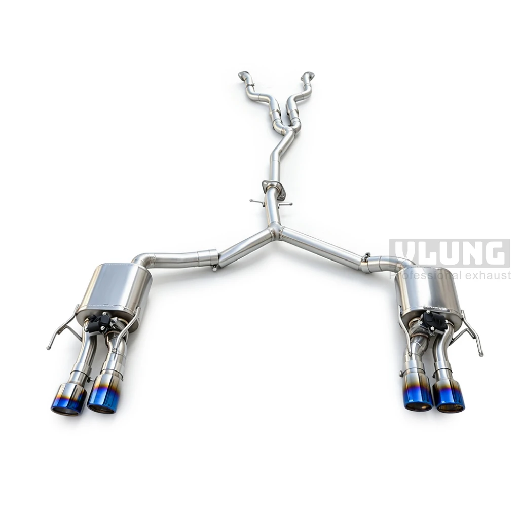 Stainless Steel Valved Catback Exhaust System Fit Lexus IS250 IS300 IS350 ISC 2006‑2013 Dual Four Pointed Tip Muffler Exhaust