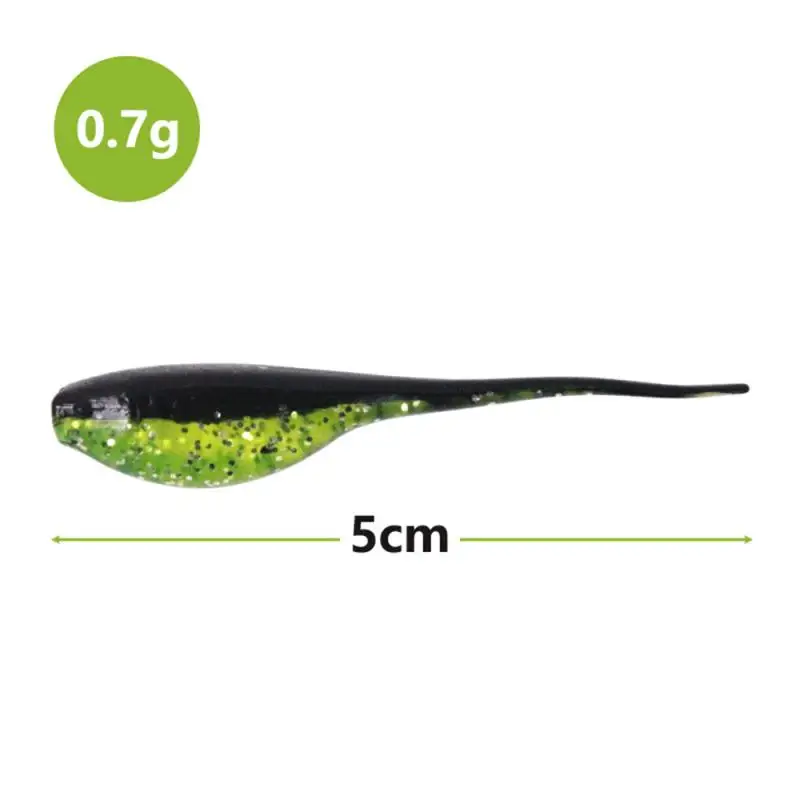 2024 NEW Supercontinent tadpole now Hot selling 0.7g 5cm Double Color Silicone Bait 20/50PCS