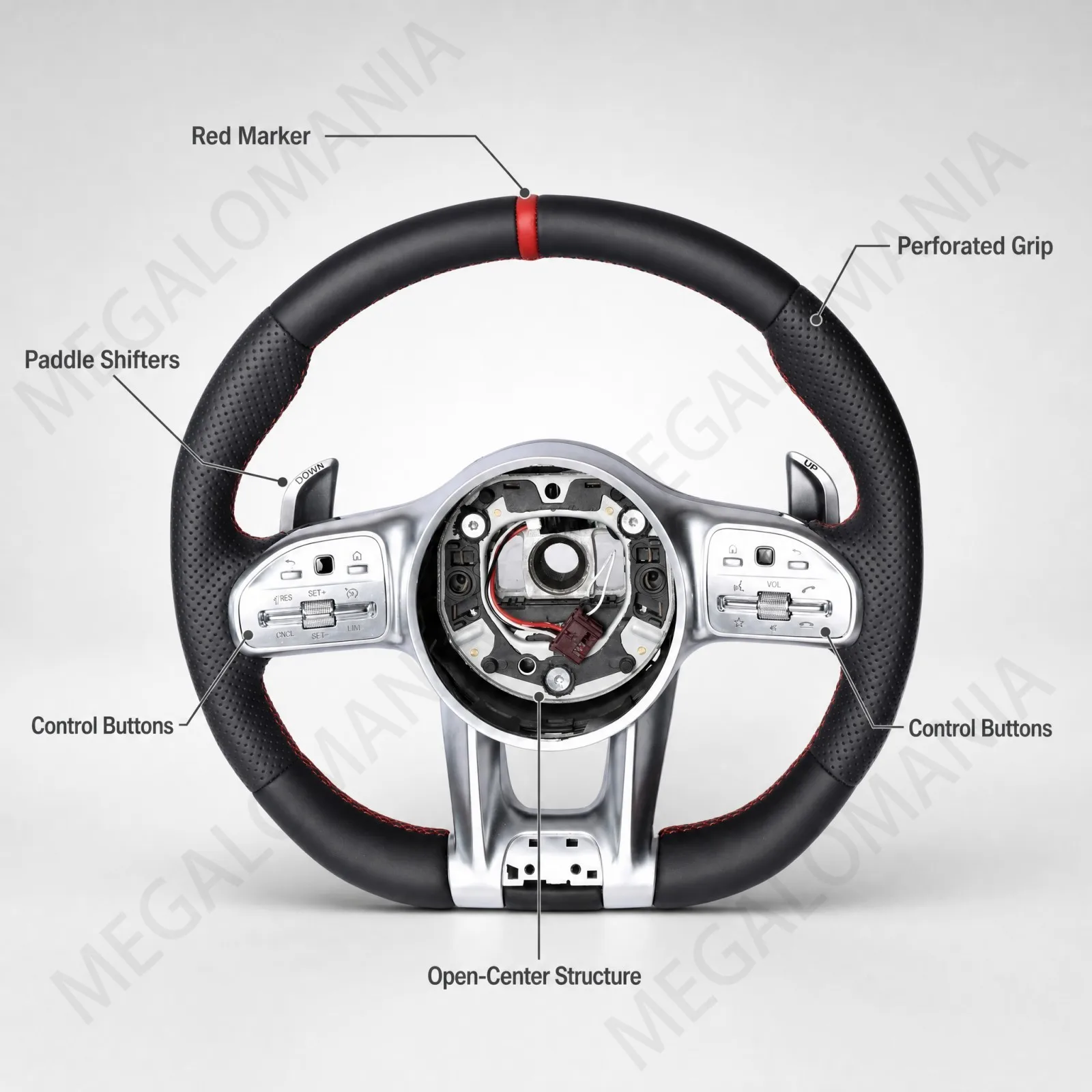 Steering Wheel For Mercedes-Benz AMG W809 W205 C205 W213 C238 C257 X253 X167 V167 W463A view 3